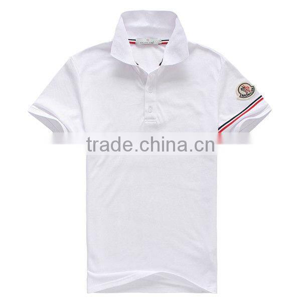Cotton polyester blend embroidered logo polo shirts collar design