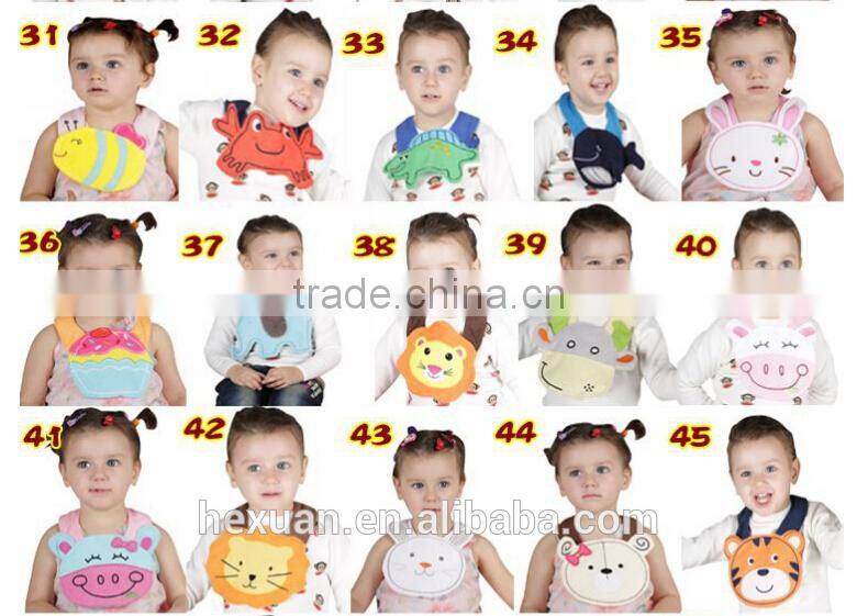 61 designs,cotton baby bibs, you can choose