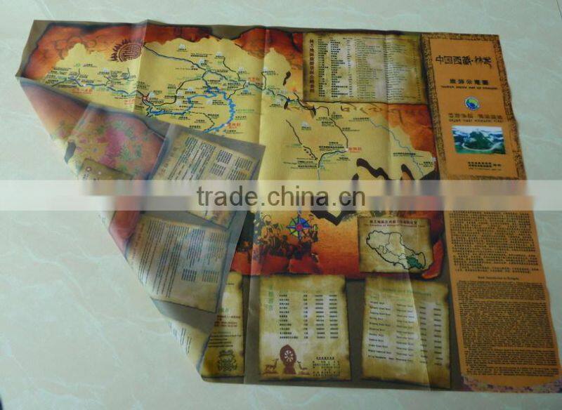 polyester printed map