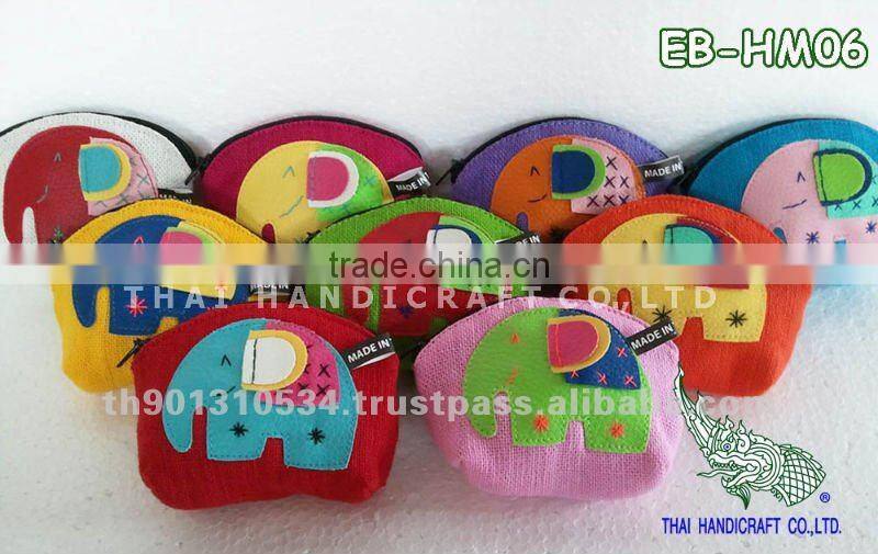 Mini Thai Handmade Coin Elephant Wallet Money bag Small bag