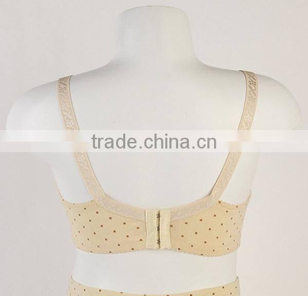 New fashion printed dot 3/4 cup cotton women nursing bra