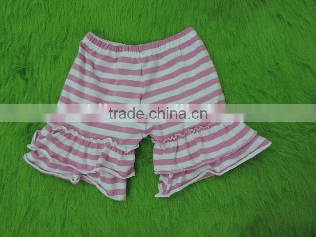 2017 Summer Children Girls Cotton Loose Shorts Persnickety Boutique Children Clothing Stripe Ruffle Shorts Comfortable