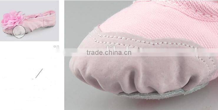 softy comfortable professional canvas faric children's ballet dance shoes