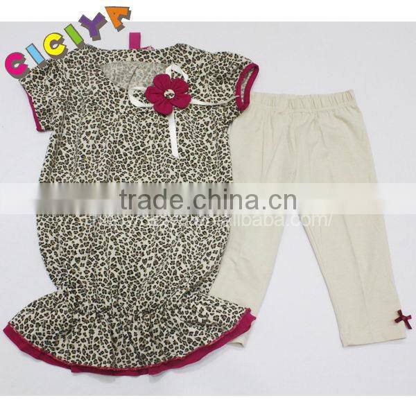 Custom wholesale turkish women pajama set leopard printing design women cotton pajamas