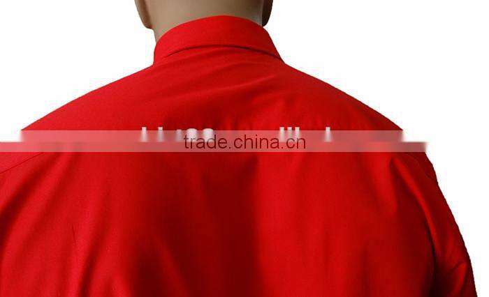 2016 custom Huawei logo men red color uniform , men work shirt