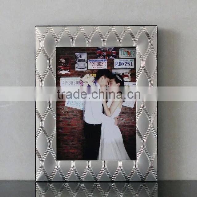 flower design sliver plate photo frame