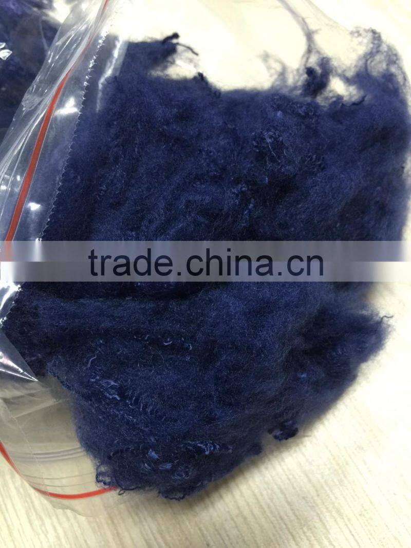 3D/6D/15D black recycled polyester staple fiber for non woven with low price