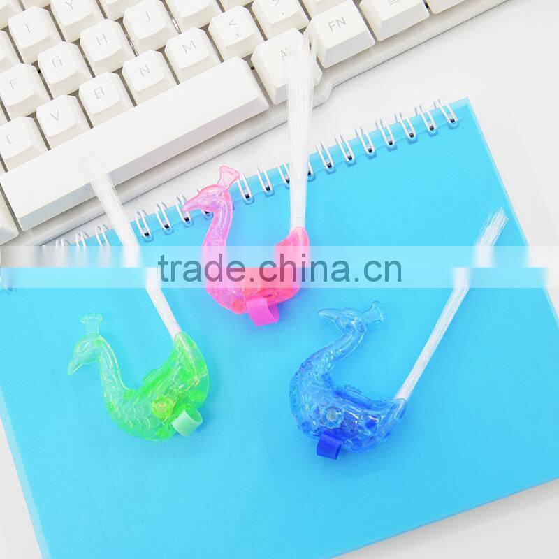 Hot sale cheap led flashlight finger light Peacock Finger Ring party favor