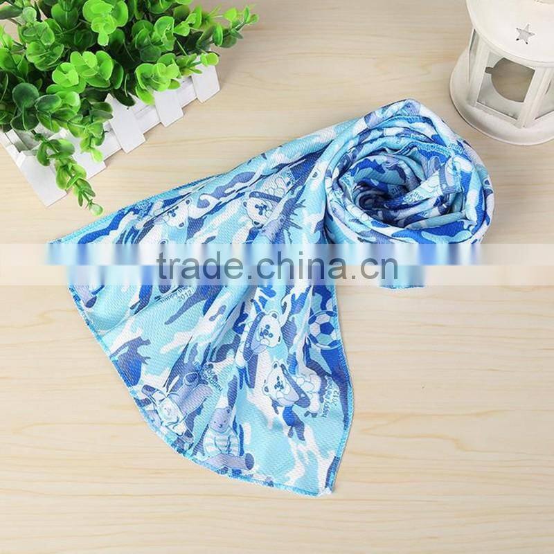Full color hot transfer print cool ice towel luxury summer ice sport towel