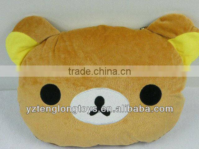 Practical pillow blanket bear shaped Travel kit pillow and blanket