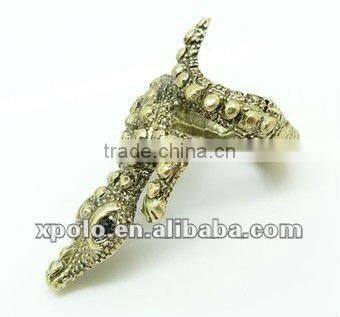 Punk Vogue Large Crocodile Metal Ring Wholease Jewelry