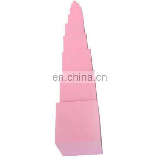 Good quality Education montessori pink tower wood toys montessori