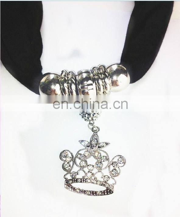 Shining fashion crown shape jewelry scarf hot selling in U.K.