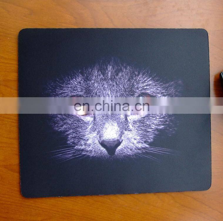 2016 hot sale promotional printing durable wholesale rubber fabric mousepad