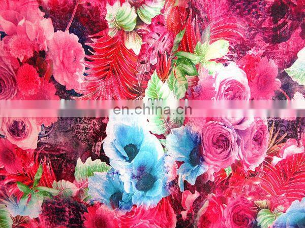 digital printed silk satin georgette fabric