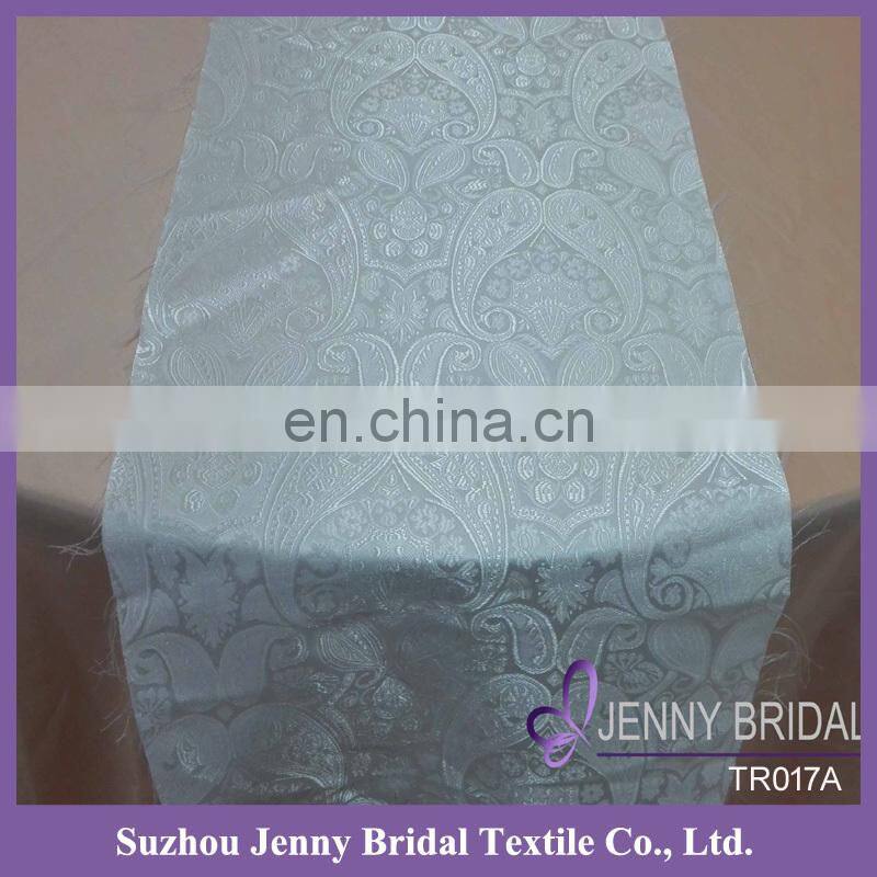 TR017A damask table runner for round tables