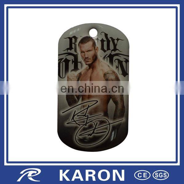 wholesale printed cheap dog tag necklaces in stainless iron