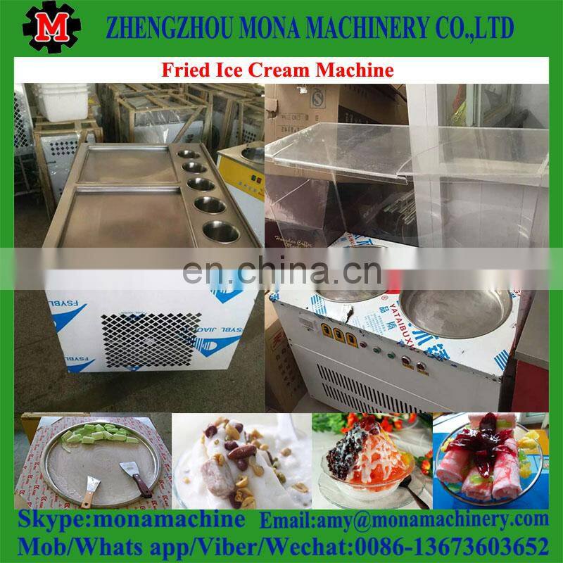 Factory supply hot sale flat pan fried ice cream machine/Thailand rolled fried ice cream machine with best price
