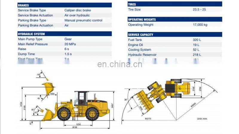 Chinese Famous Brand liugong  new 5 ton cheap electric wheel loader CLG856