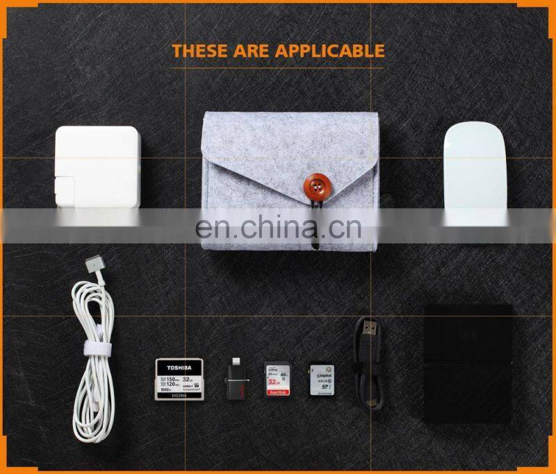 Felt Storage Pouch Bag Case for Accessory (Mouse, Cellphone, Power Bank and More)