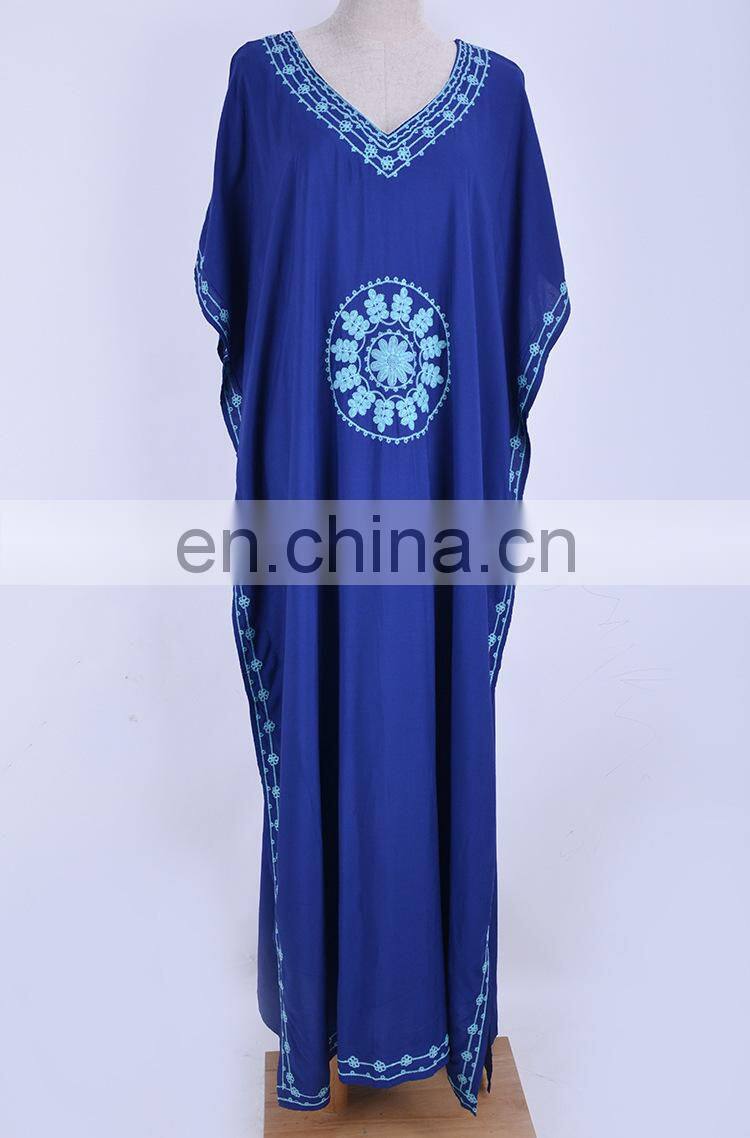 Plus size Cotton Beach Dress with Embroidery Robe de Plage Bikini Cover up Vestido Playa Beachwear Swim cover up Beach wear