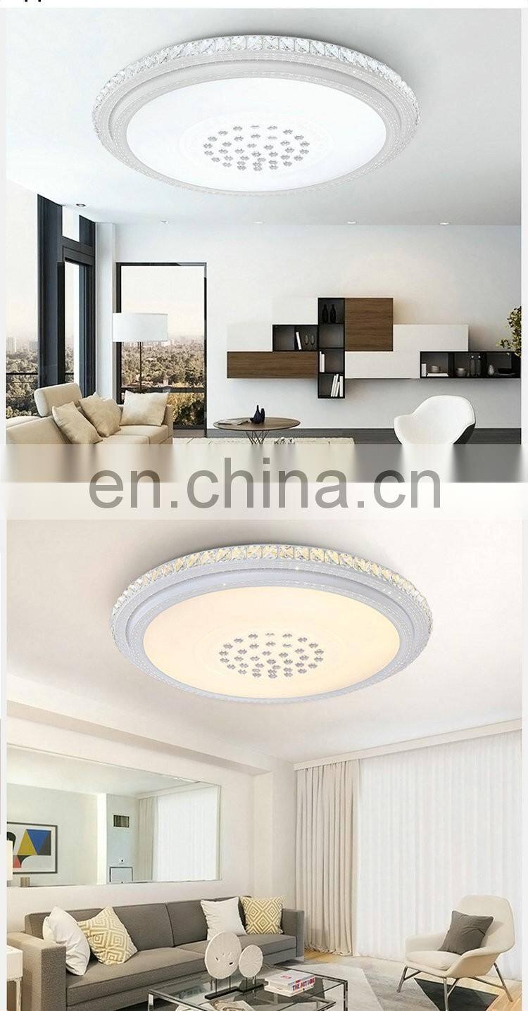 modern luxury crystal ceiling light dining room 2 colors changed LED ceiling lamp