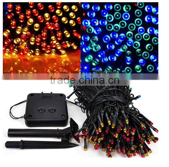solar powered led string light for Christmas and garden decoration with solar pannel