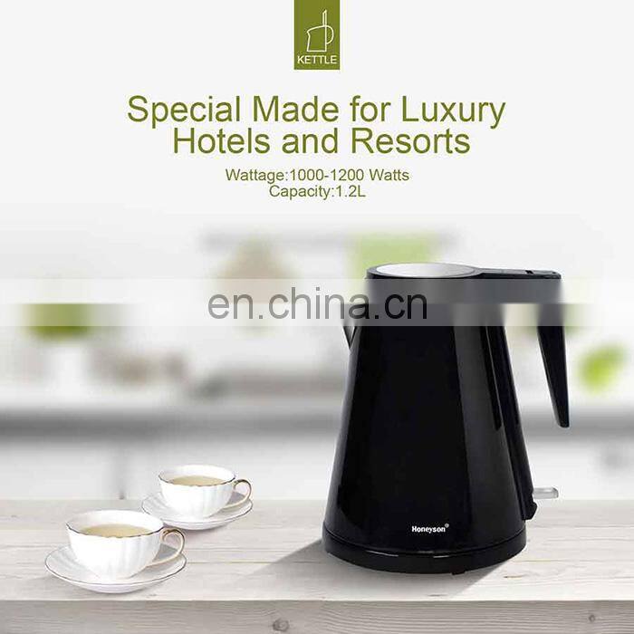 Honeyson water kettle for hotel electric stainless steel 304 supplier 1000W 1.2L