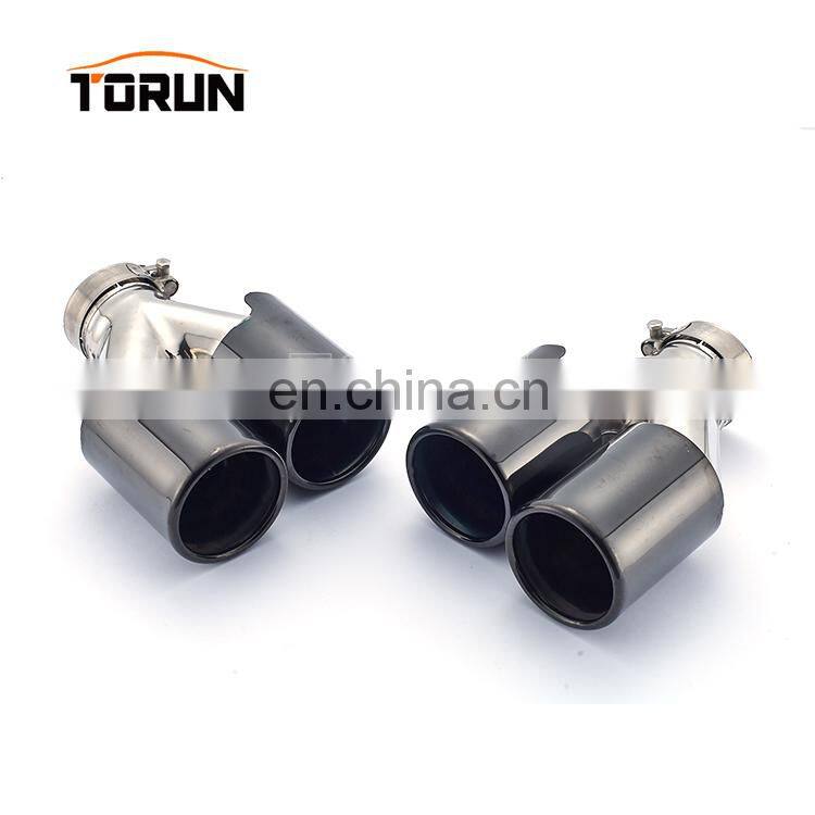 Hot sale high quality Universal two brothers exhaust black series dual exhaust tip