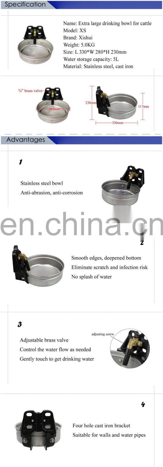 Stable work 5L cattle dog stainless steel water bowl