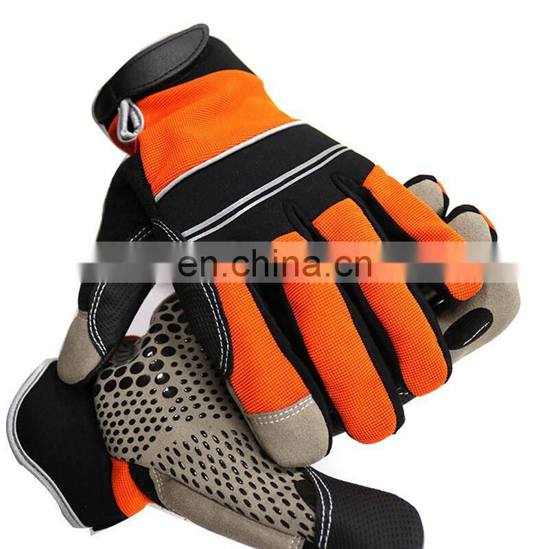 HY Leather Glove Anti-impact Leather Gloves Sport Ridding Cycling Gloves