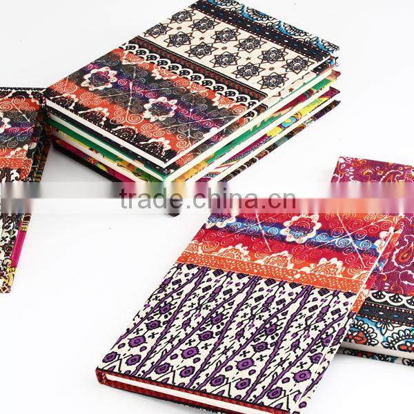 high quality customized cloth journal fabric notebook binder hardcover notebook