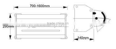 60w ip65 led tunnel light 4ft/2ft aluminum light fixture with t8 led tunnel lamp 40w/60w 1200mm/600mm