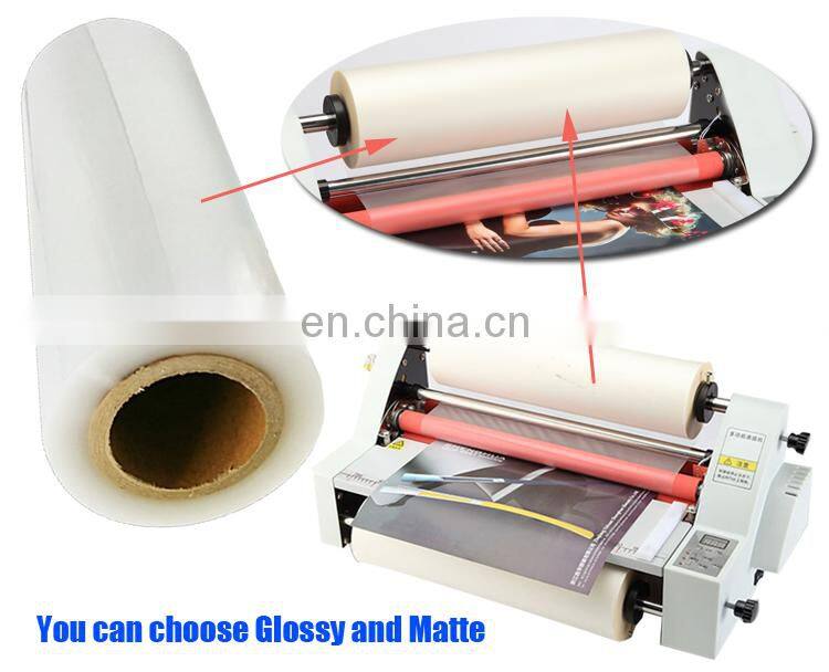 NO MOQ Scratch-resistant thin white matte bopp hot laminating film scrap rolls