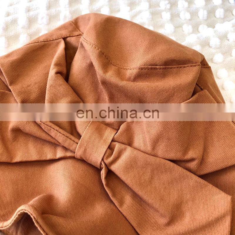 Customized fisherman hat spring and summer leisure sunshade soft foldable basin big bow sun hat