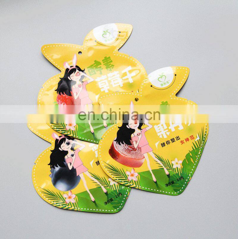 Wholesale supplier Gravure printing Custom print heart custom shape mylar bag