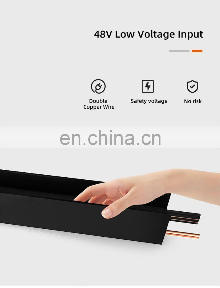 HUAYI New Product SMD Linear Magnetic Grille Lamp 6watt 12watt 18watt 24watt LED Track Light