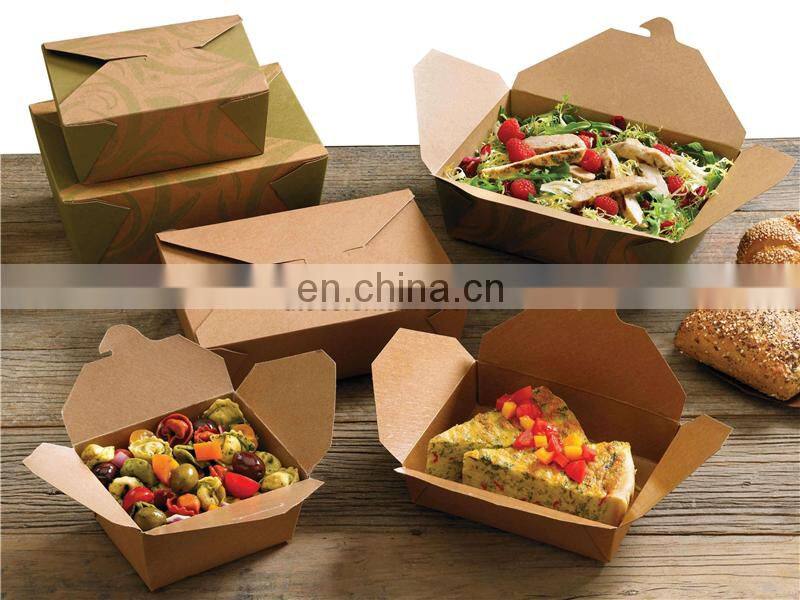HBM800 Automatic disposable snack hotdog kraft Paper Box making machine, recycle fast food pizza packing box forming equipment