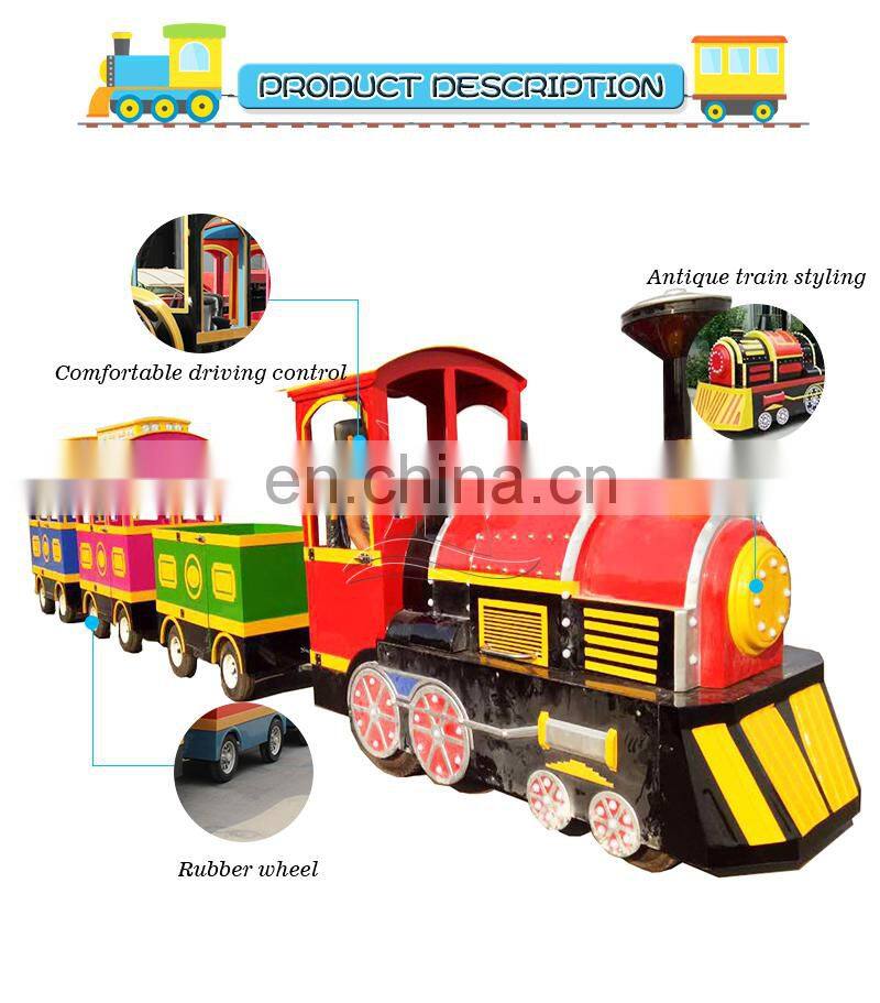 Kids Electric Mini Tourist Train Kiddie Trackless Train bullet trackless train for sale