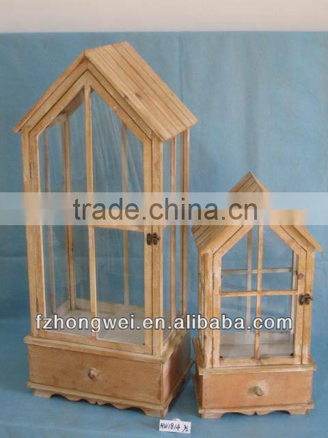 Hongwei Handmade Shabby Chic Storm Wooden Lantern/Candle Lantern/Candlesticker with High Quality for Home&Garden Decoration