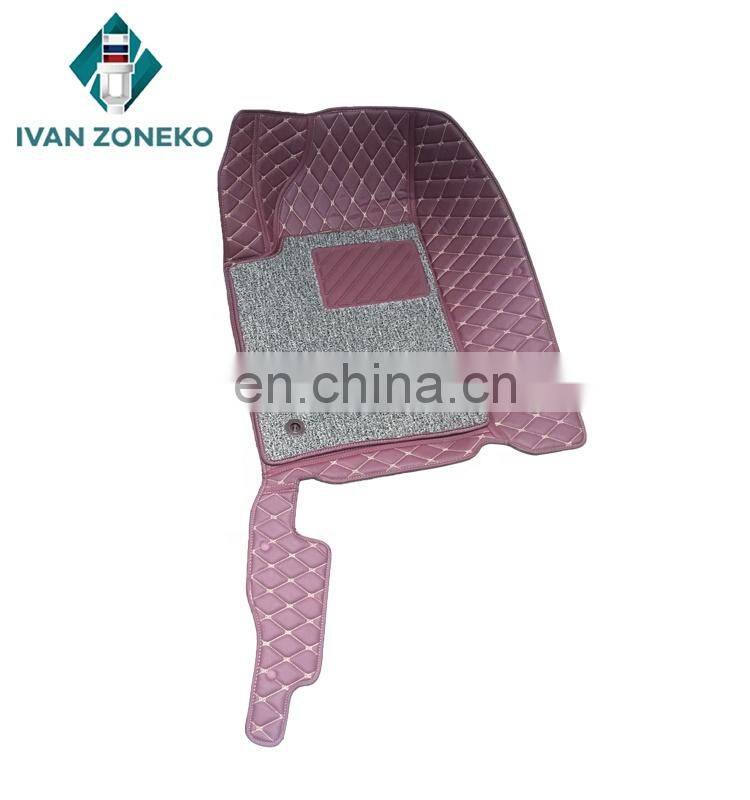 Auto Accessories vehicle interior leather floor car mats 5 seat Set for Ssangyong kyron 2007-2015
