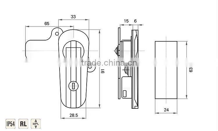 Factory direct Flei brand cabinet lock for industry electric