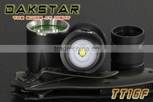 DAKSTAR NEW TT16F LED XM-L U2 850LM 18650 Aluminum Rechargeable Side Switch Stepless Diming CREE Police Flashlight