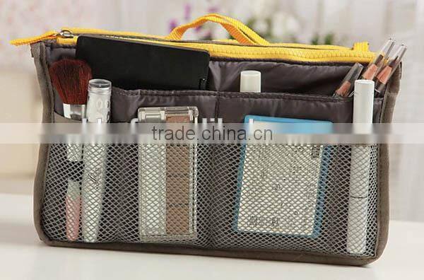 Modern stylish mesh cosmetic bag