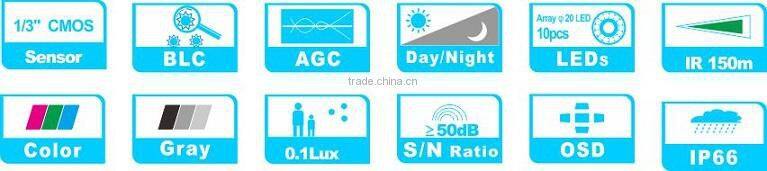 Outdoor Speed Dome 27X Optical Zoom AHD Night Vision PTZ Camera IP66