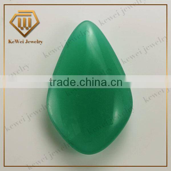 Special shape green gemstone for fashion glass bead