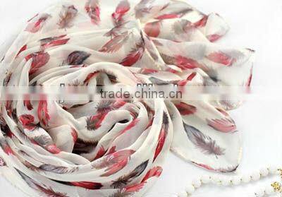 2013 new style custom feather logo colorful fashion summer scarf