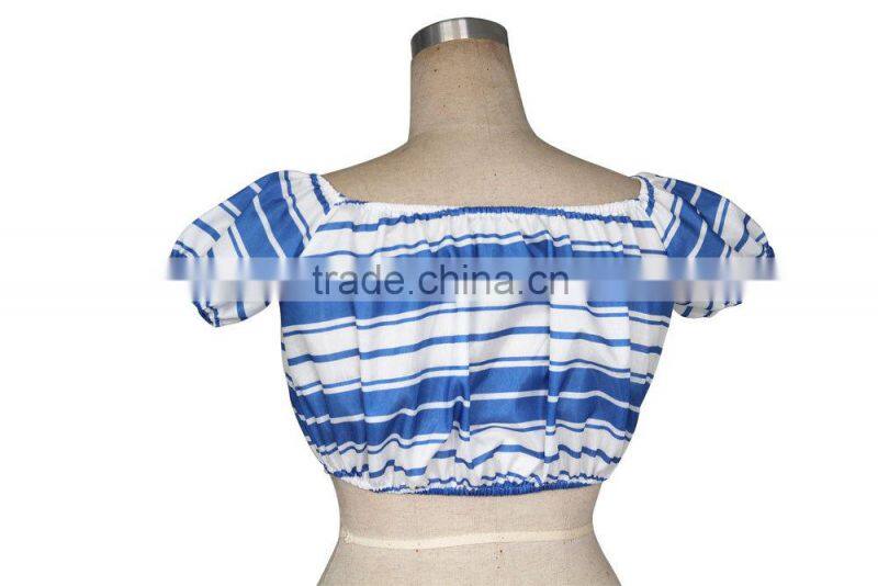 top selling products 2015 striped sexy shoulder ultra short vest online shopping