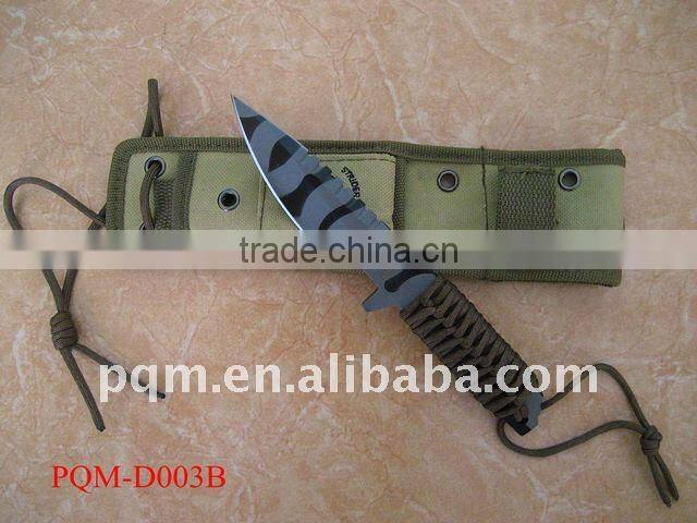 Damascus hunting camouflage color survival knife 003B