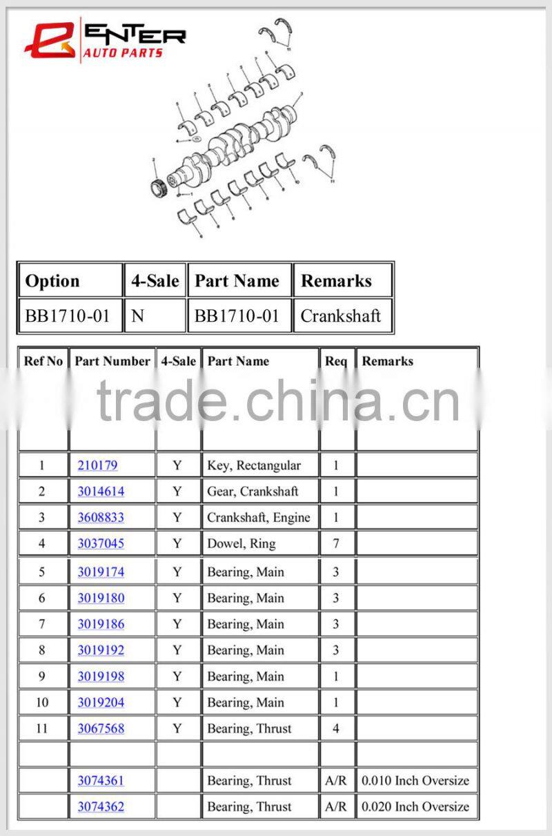 3608833 NT855 Crankshaft